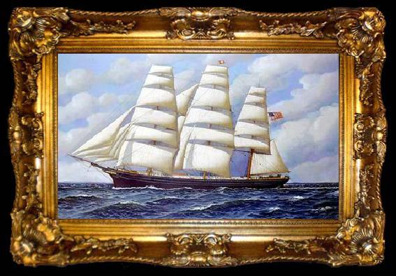 framed  unknow artist Seascape, boats, ships and warships. 03, ta009-2